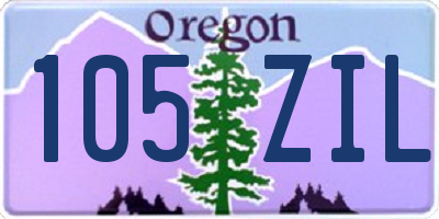 OR license plate 105ZIL