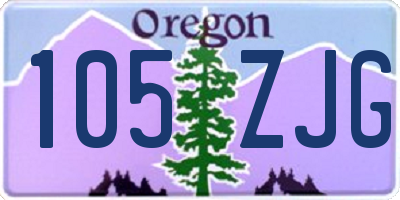 OR license plate 105ZJG