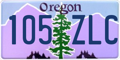 OR license plate 105ZLC
