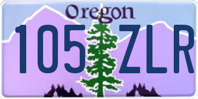 OR license plate 105ZLR