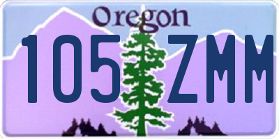 OR license plate 105ZMM