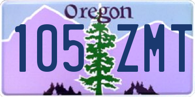 OR license plate 105ZMT