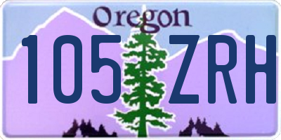 OR license plate 105ZRH