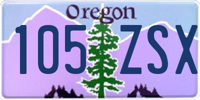 OR license plate 105ZSX