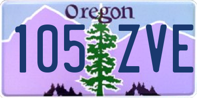 OR license plate 105ZVE
