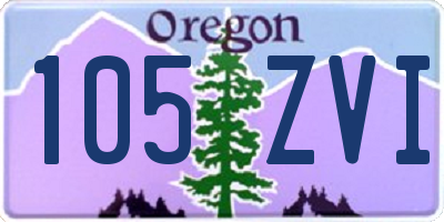 OR license plate 105ZVI