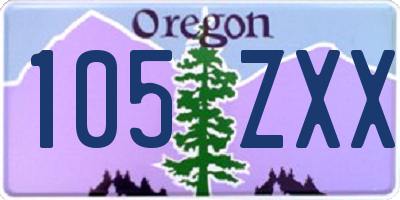 OR license plate 105ZXX