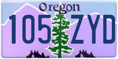 OR license plate 105ZYD