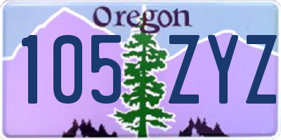 OR license plate 105ZYZ