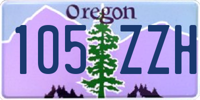 OR license plate 105ZZH