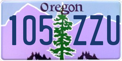 OR license plate 105ZZU