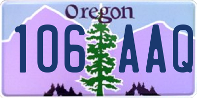 OR license plate 106AAQ