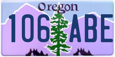 OR license plate 106ABE