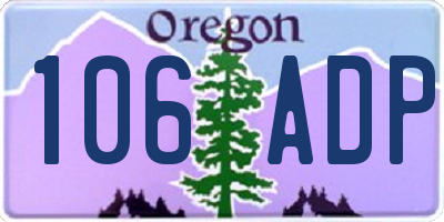 OR license plate 106ADP