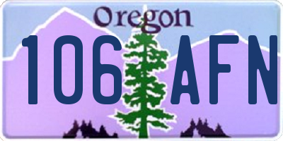 OR license plate 106AFN