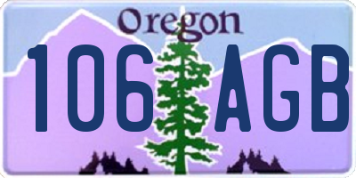 OR license plate 106AGB