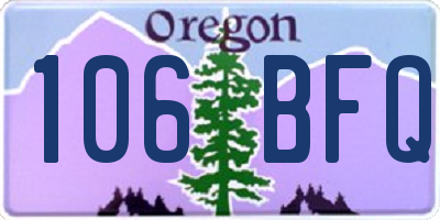 OR license plate 106BFQ
