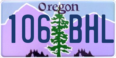 OR license plate 106BHL