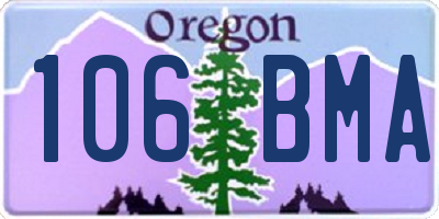 OR license plate 106BMA