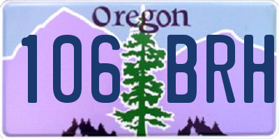 OR license plate 106BRH