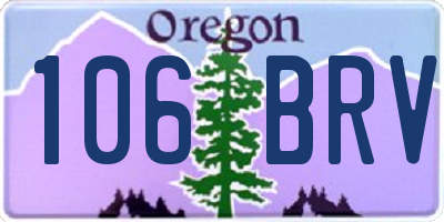 OR license plate 106BRV