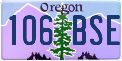 OR license plate 106BSE