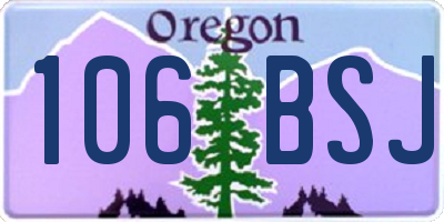 OR license plate 106BSJ