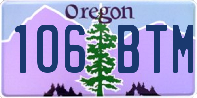 OR license plate 106BTM