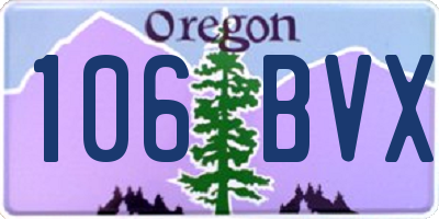OR license plate 106BVX