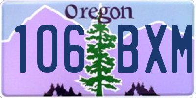 OR license plate 106BXM