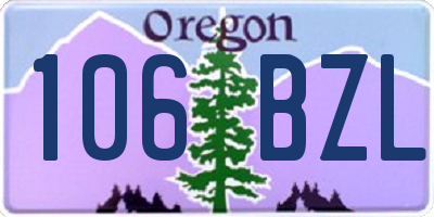 OR license plate 106BZL