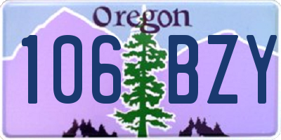 OR license plate 106BZY