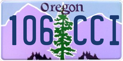 OR license plate 106CCI