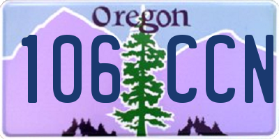 OR license plate 106CCN