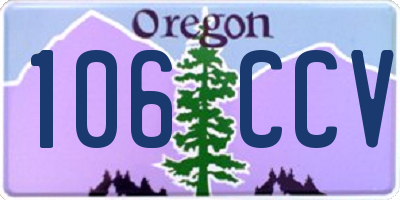 OR license plate 106CCV