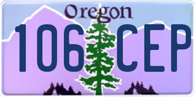 OR license plate 106CEP