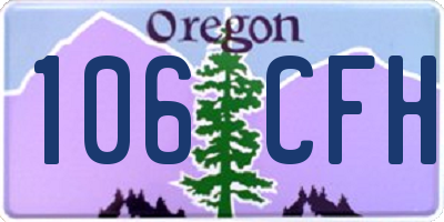 OR license plate 106CFH