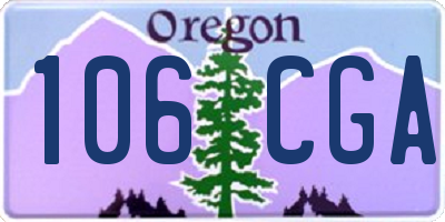 OR license plate 106CGA