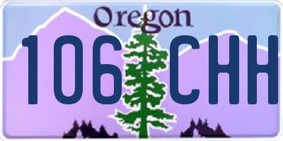 OR license plate 106CHH