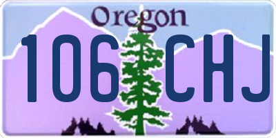 OR license plate 106CHJ