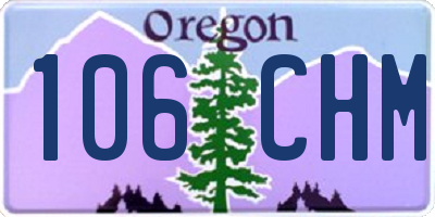 OR license plate 106CHM