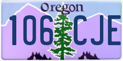 OR license plate 106CJE