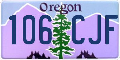 OR license plate 106CJF
