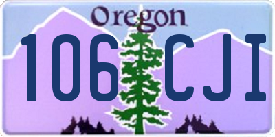 OR license plate 106CJI
