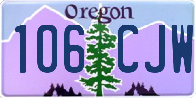 OR license plate 106CJW