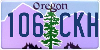 OR license plate 106CKH