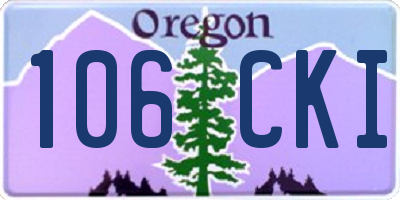 OR license plate 106CKI