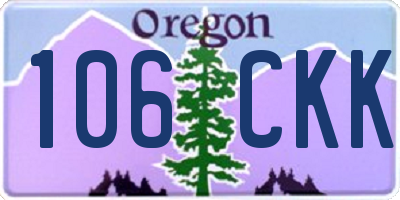 OR license plate 106CKK