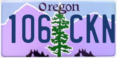 OR license plate 106CKN