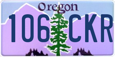 OR license plate 106CKR